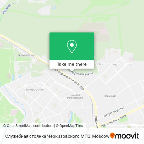 Служебная стоянка Черкизовского МПЗ map