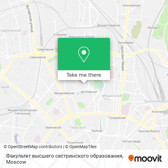 Факультет высшего сестринского образования map