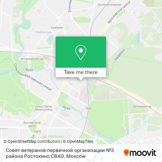 Совет ветеранов первичной организации №3 района Ростокино СВАО map