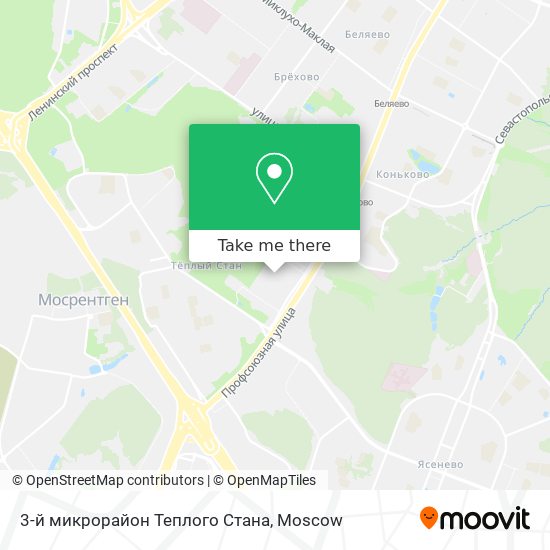 3-й микрорайон Теплого Стана map