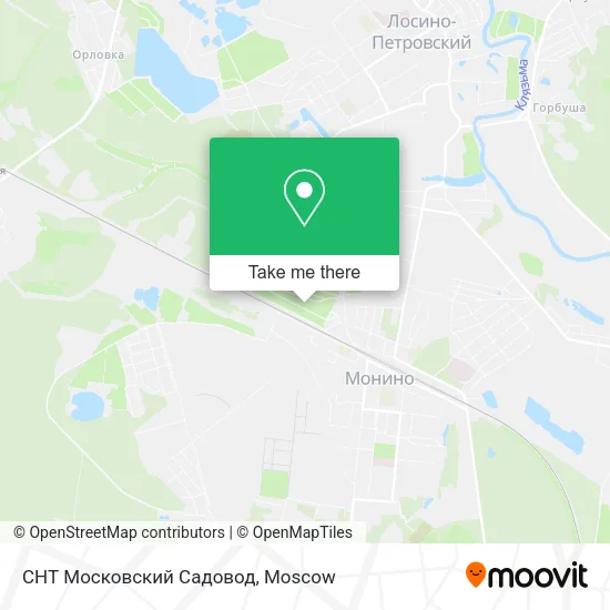 СНТ Московский Садовод map