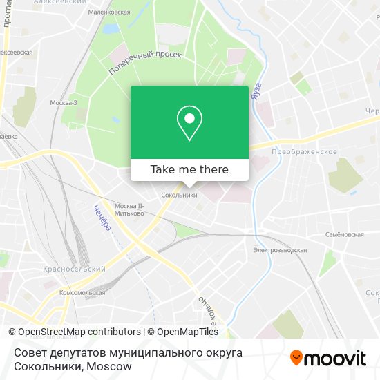 Совет депутатов муниципального округа Сокольники map