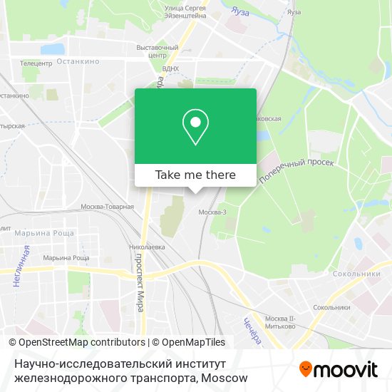 Научно-исследовательский институт железнодорожного транспорта map