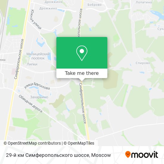 29-й км Симферопольского шоссе map