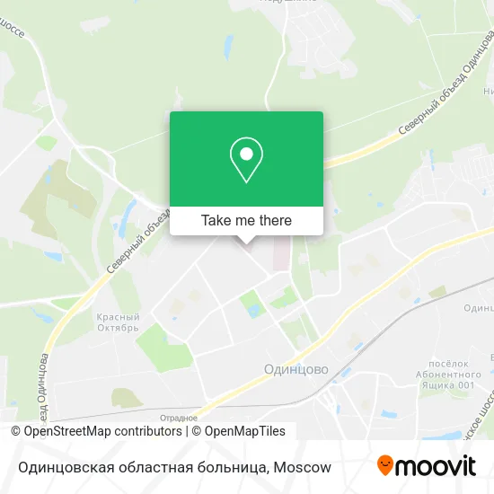 Одинцовская областная больница map