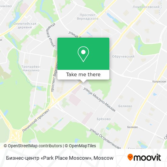 Бизнес-центр «Park Place Moscow» map
