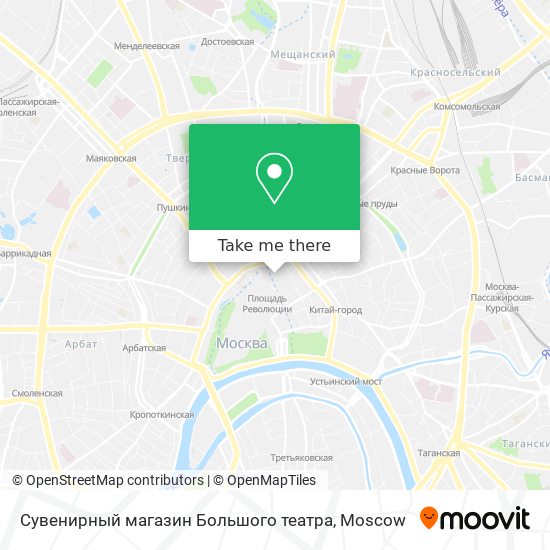 Сувенирный магазин Большого театра map