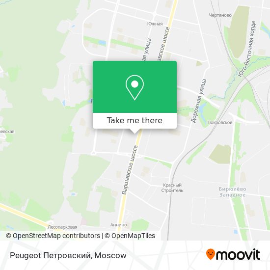 Peugeot Петровский map