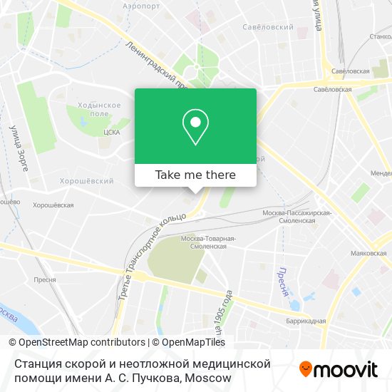 Станция скорой и неотложной медицинской помощи имени А. С. Пучкова map