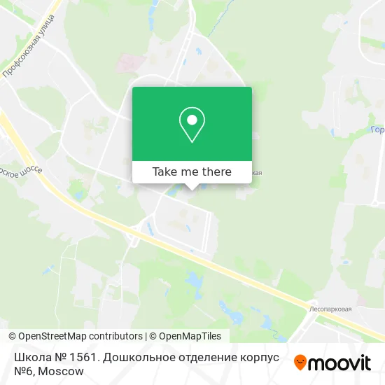Школа № 1561. Дошкольное отделение корпус №6 map