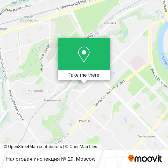 Налоговая инспекция № 29 map
