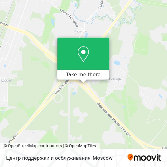 Центр поддержки и осблуживания map