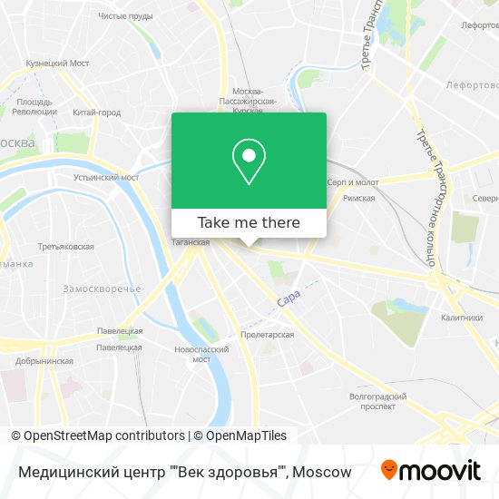 Медицинский центр ""Век здоровья"" map