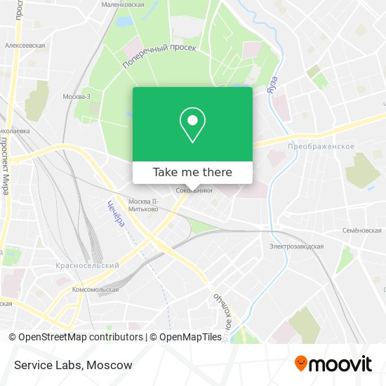 Service Labs map