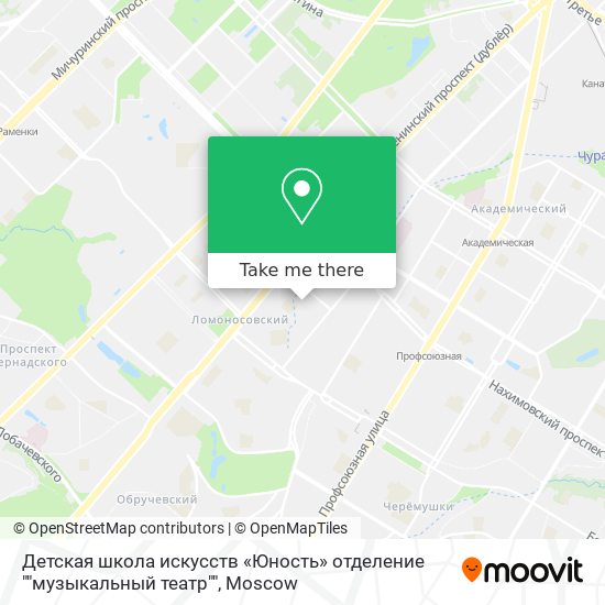 Детская школа искусств «Юность» отделение ""музыкальный театр"" map