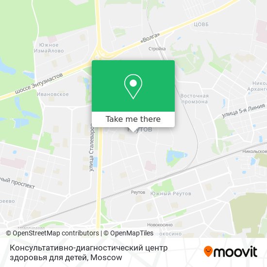 Консультативно-диагностический центр здоровья для детей map