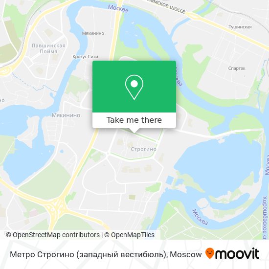 Метро Строгино (западный вестибюль) map