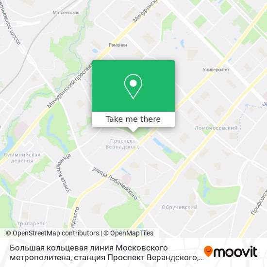 Большая кольцевая линия Московского метрополитена, станция Проспект Верандского map