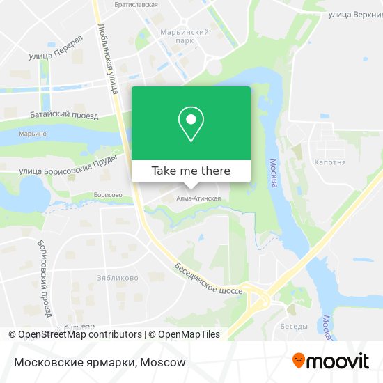 Московские ярмарки map