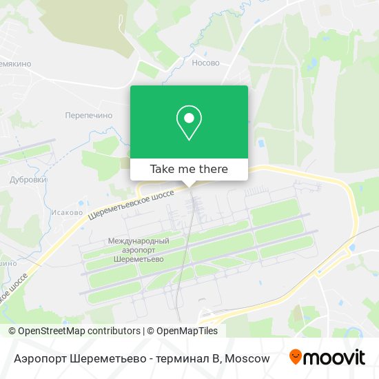 Аэропорт Шереметьево - терминал В map