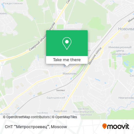 СНТ ""Метростроевец"" map