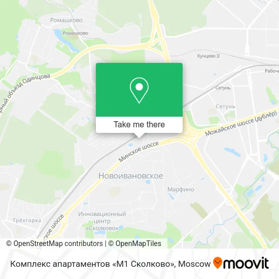Комплекс апартаментов «М1 Сколково» map