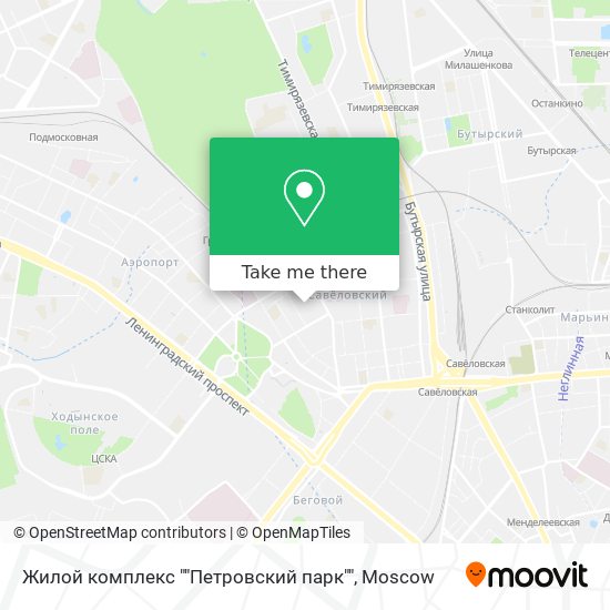 Жилой комплекс ""Петровский парк"" map
