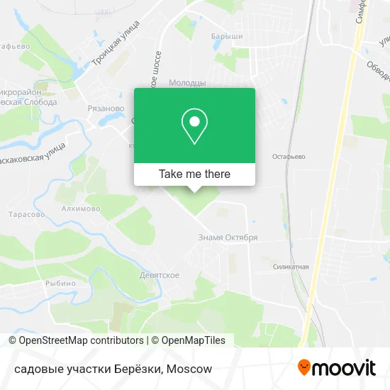 садовые участки Берёзки map