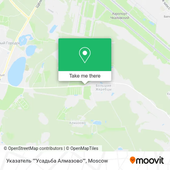 Указатель ""Усадьба Алмазово"" map