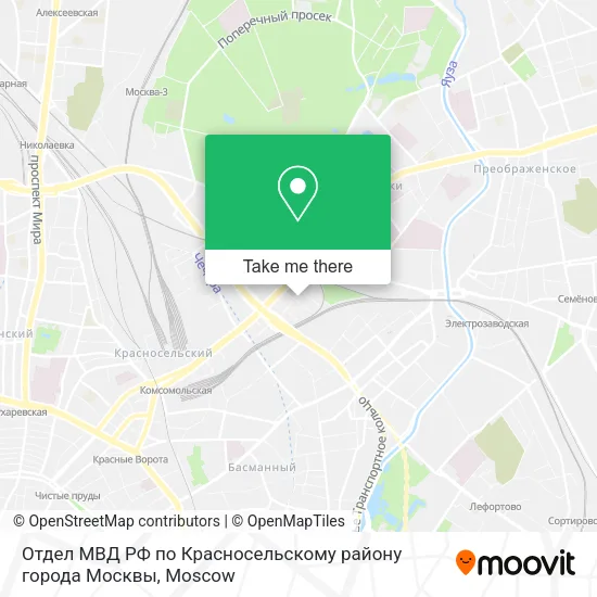 Отдел МВД РФ по Красносельскому району города Москвы map