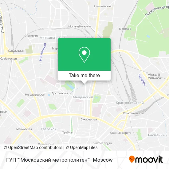 ГУП ""Московский метрополитен"" map