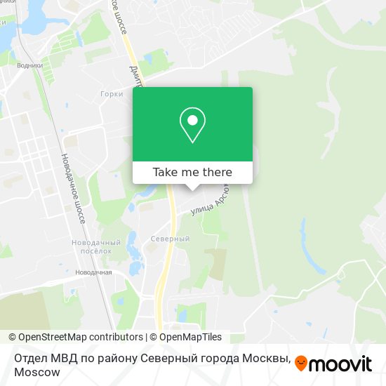 Отдел МВД по району Северный города Москвы map