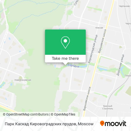 Парк Каскад Кировоградских прудов map