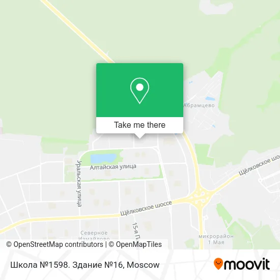 Школа №1598. Здание №16 map