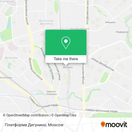 Платформа Дегунино map