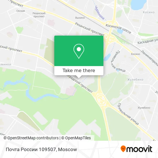 Почта России 109507 map