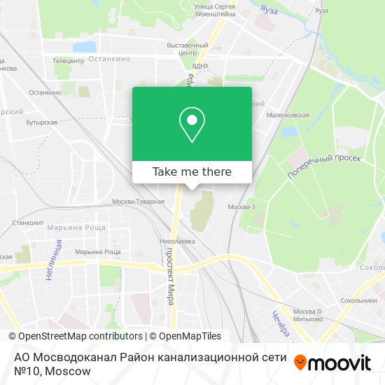 АО Мосводоканал Район канализационной сети №10 map