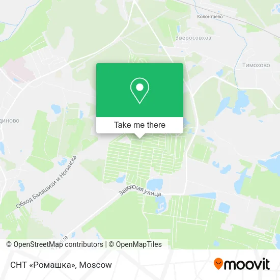 СНТ «Ромашка» map