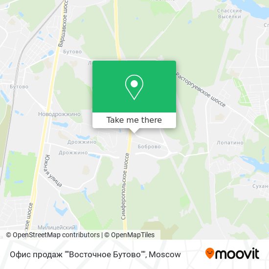 Офис продаж ""Восточное Бутово"" map
