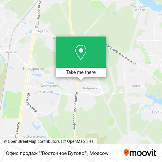 Офис продаж ""Восточное Бутово"" map