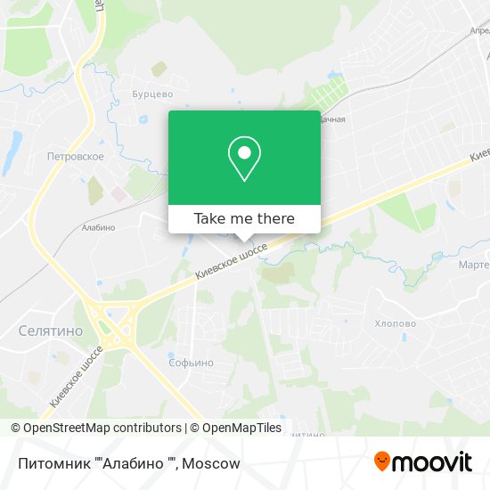 Питомник ""Алабино "" map