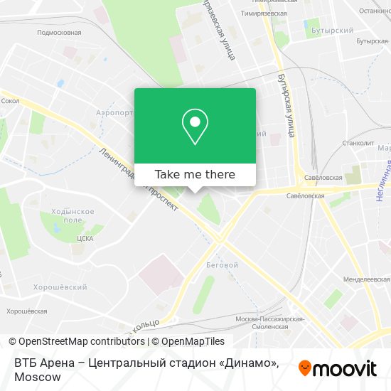 ВТБ Арена – Центральный стадион «Динамо» map