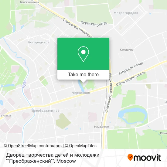 Дворец творчества детей и молодежи ""Преображенский"" map