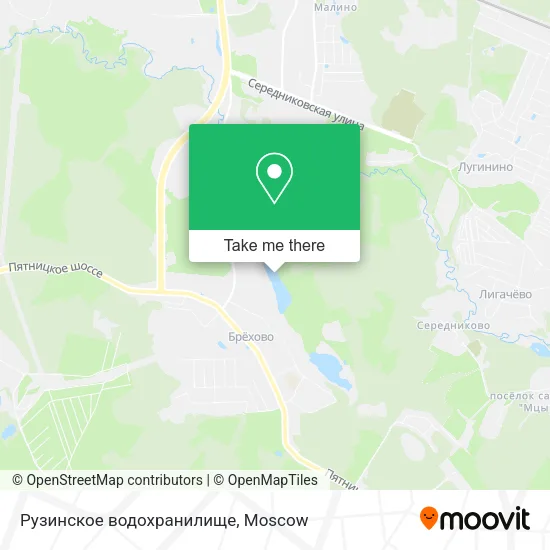 Рузинское водохранилище map
