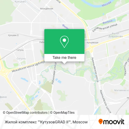 Жилой комплекс ""КутузовGRAD II"" map