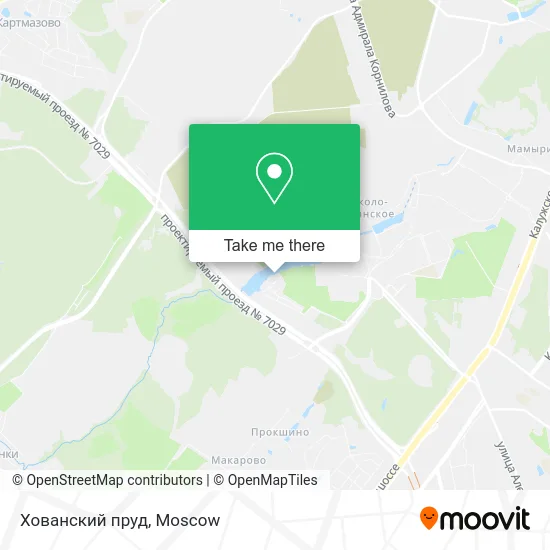 Хованский пруд map