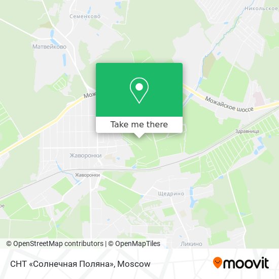 СНТ «Солнечная Поляна» map
