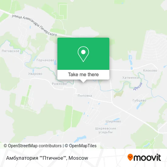 Амбулатория ""Птичное"" map