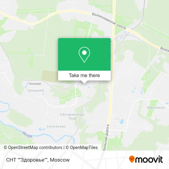СНТ ""Здоровье"" map