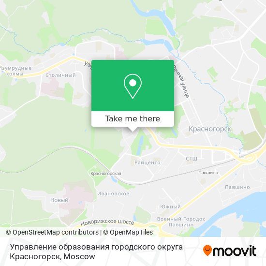 Управление образования городского округа Красногорск map